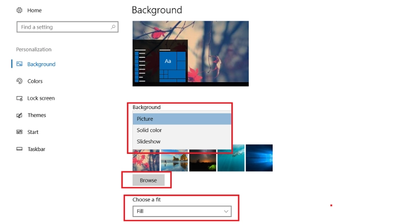 Cách cài hình nền máy tính Windows