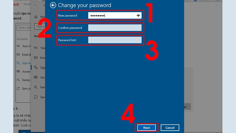 Cách cài mật khẩu máy tính Windows