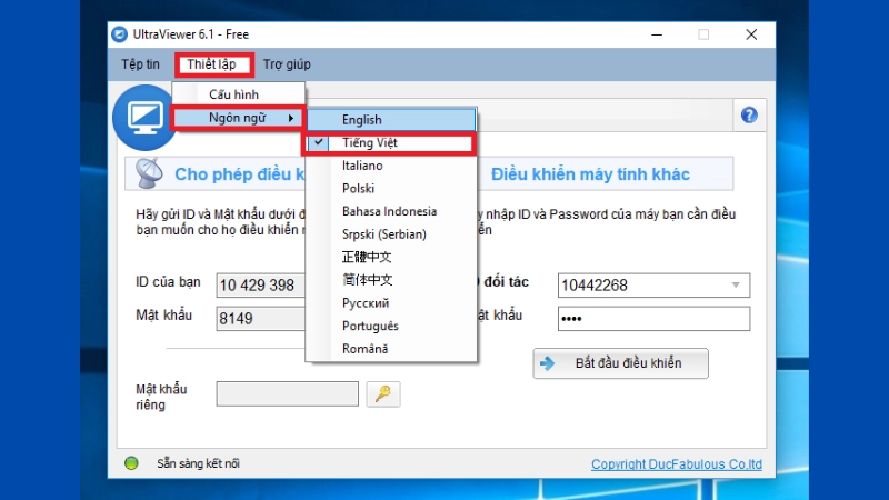 Cách sử dụng UltraViewer sau khi cài đặt