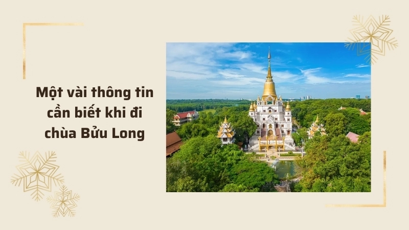 Một vài thông tin cần biết khi đi chùa Bửu Long