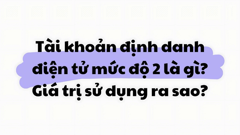 Giới thiệu qua về định danh mức 2
