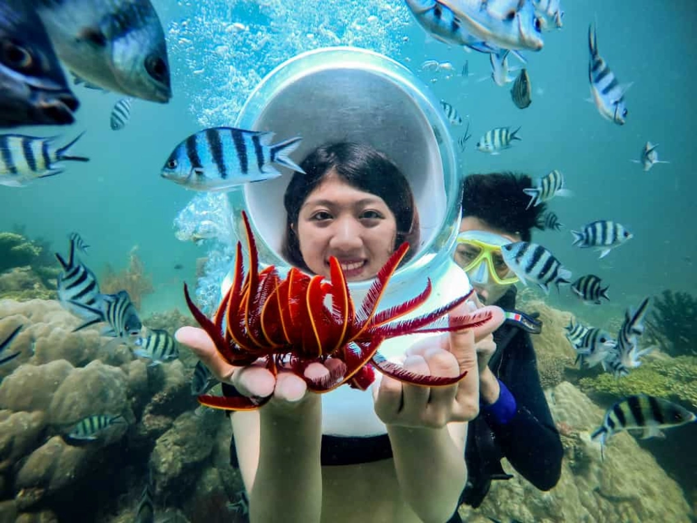 Khám phá kỳ thú đi bộ dưới đáy biển