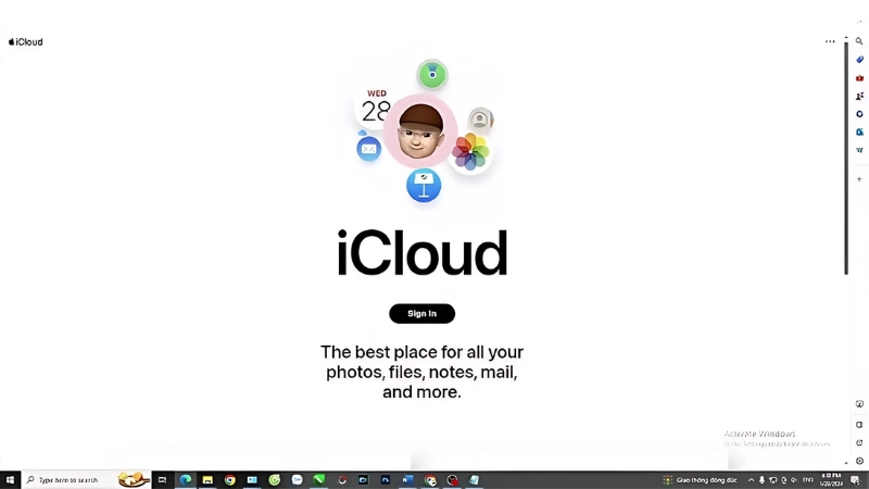 Hướng dẫn tạo iCloud bằng trình duyệt web
