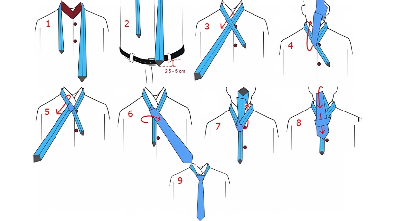Hướng dẫn thắt cà vạt kiểu đơn giản