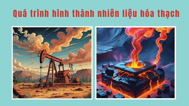 Quá trình hình thành nhiên liệu hóa thạch diễn ra dưới áp suất và nhiệt độ cực cao trong lòng Trái Đất