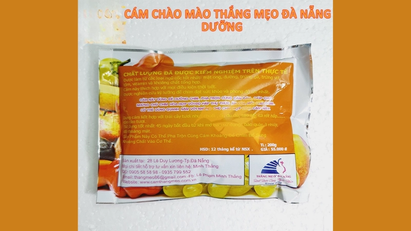 Thành phần của cám chào mào thắng mẹo