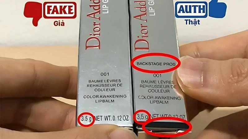 Cách phân biệt son Dior thật và giả dựa vào độ sắc nét của logo và font chữ