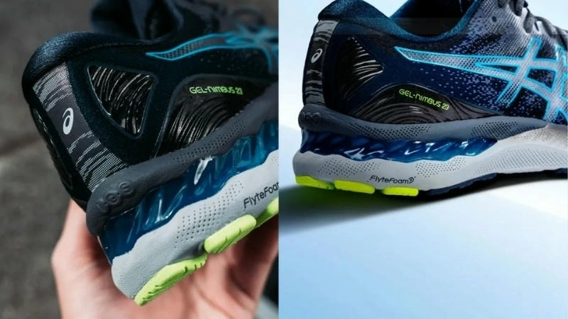 Đường may và keo dán của giày ASICS chính hãng rất tinh xảo, khác biệt hoàn toàn với giày ASICS fake loại 1