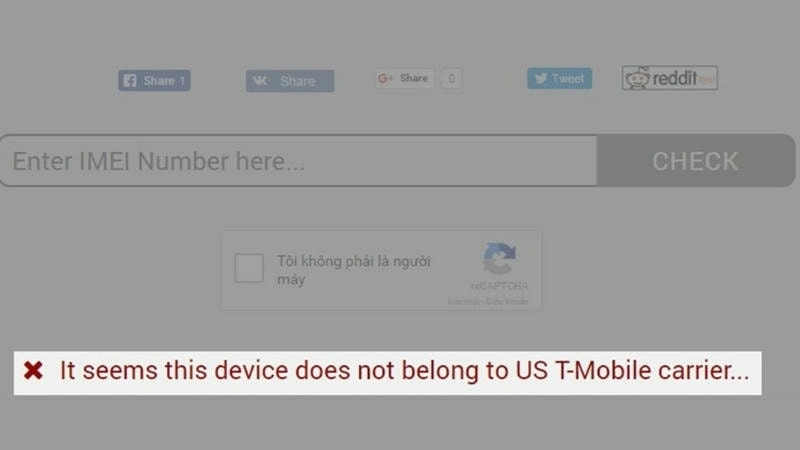 Kiểm tra thông tin nhà mạng khóa bằng IMEI trên các trang web uy tín