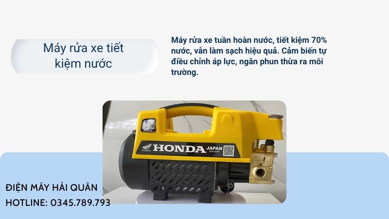 Máy rửa xe thân thiện môi trường- Tiết kiệm đến 70% nước