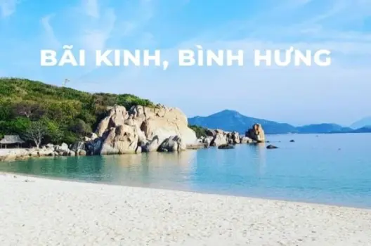 Bãi Kinh - Bãi biển xanh ngọc êm dịu tại đảo Bình Hưng