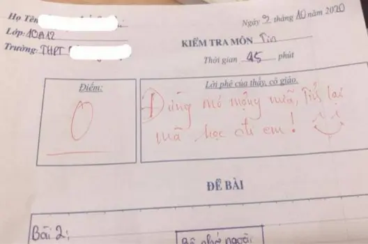 Bị 0 điểm có sao không và cách vượt qua nỗi lo sợ