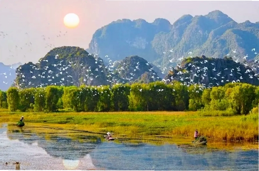 Bên trong Động Vái Giày với nhũ đá lung linh