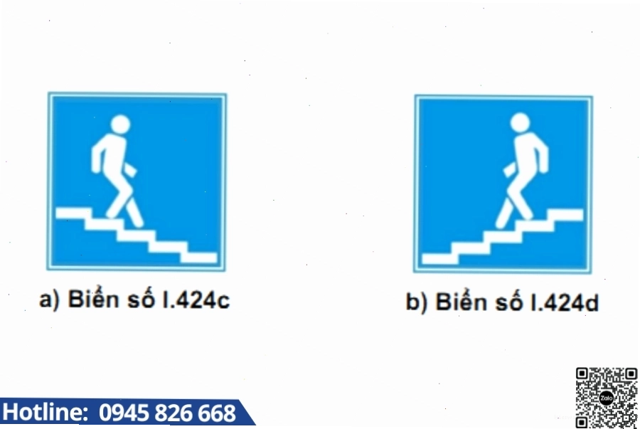 Biển báo giao thông chỉ dẫn điểm sang đường an toàn cho người đi bộ