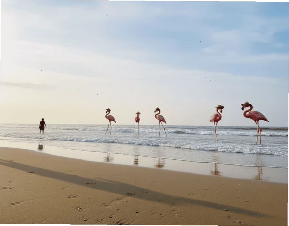 Bờ biển tại khu nghỉ dưỡng Flamingo Hải Tiến