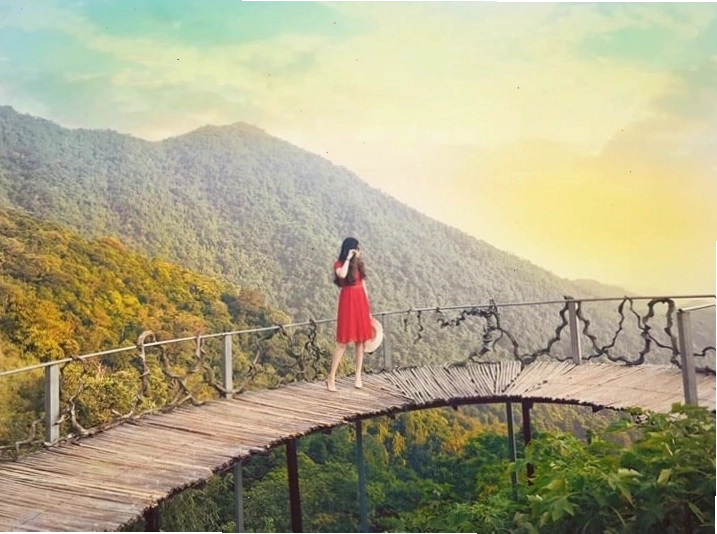 Cầu Mây Tam Đảo vắt ngang qua thung lũng