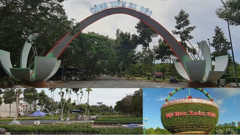 Công viên Sa Đéc là không gian xanh mát cho mọi người thư giãn