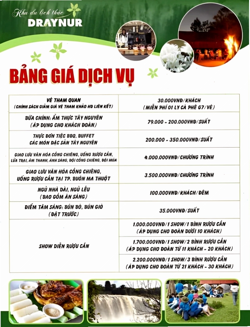 Du khách thư giãn tại thác Đray Nur