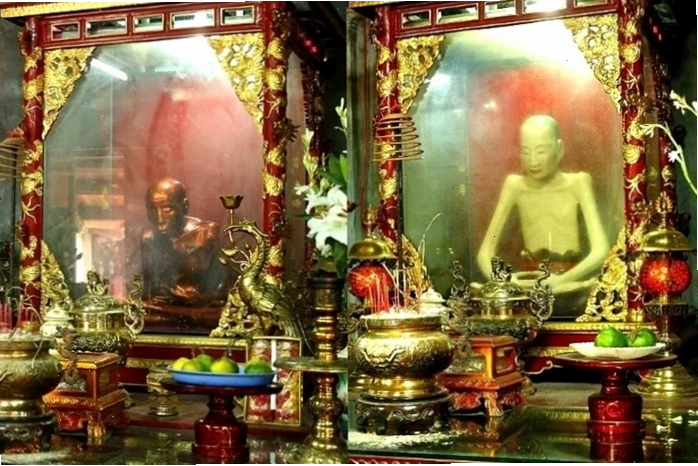 Hai pho tượng Thượng uy nghiêm tại chùa Đậu