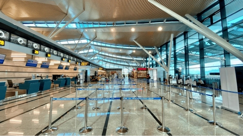 Không gian hiện đại bên trong sân bay Phú Bài