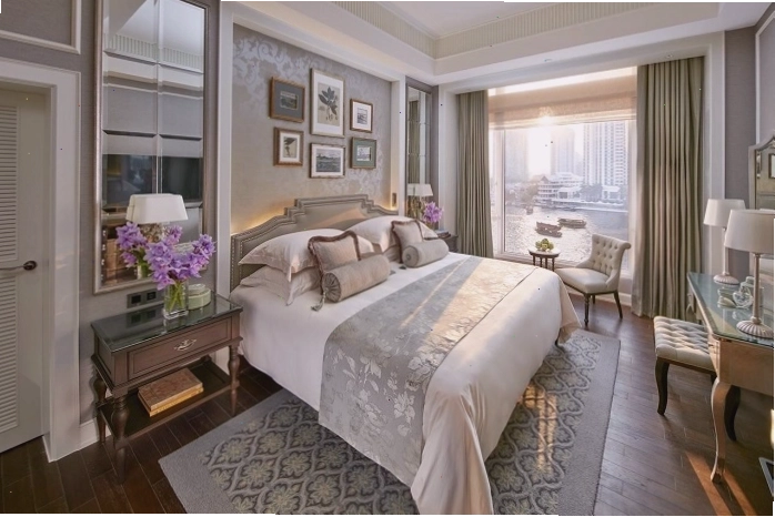 Không gian phòng khách sang trọng trong một suite room