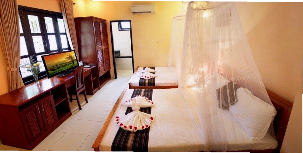 Không gian phòng tắm trong phòng ngủ tại Sóng Biển Xanh Resort