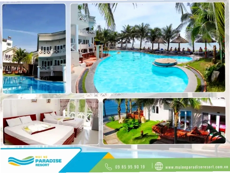 Khuôn viên xanh mát tại Mũi Né Paradise Resort