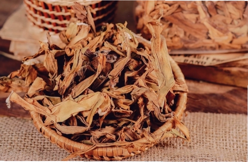 Lá cây Trinh nữ hoàng cung có màu xanh bóng, thuôn nhọn