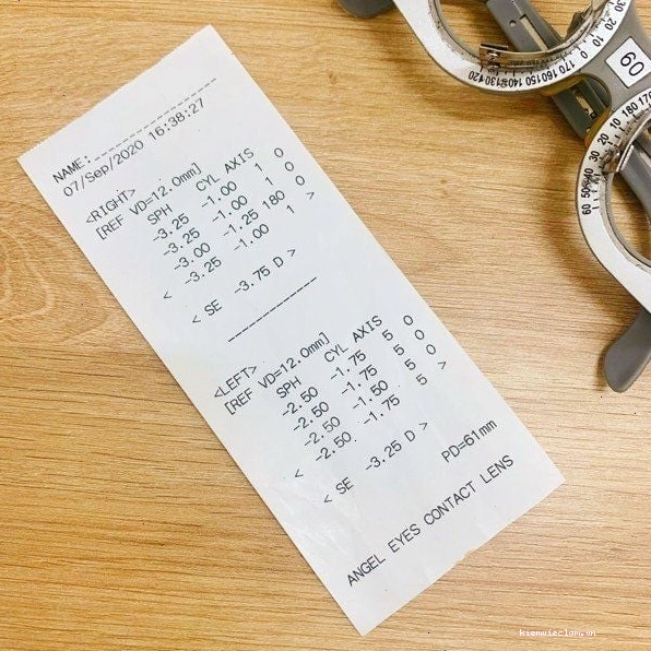 Mẫu phiếu kết quả đo mắt chi tiết