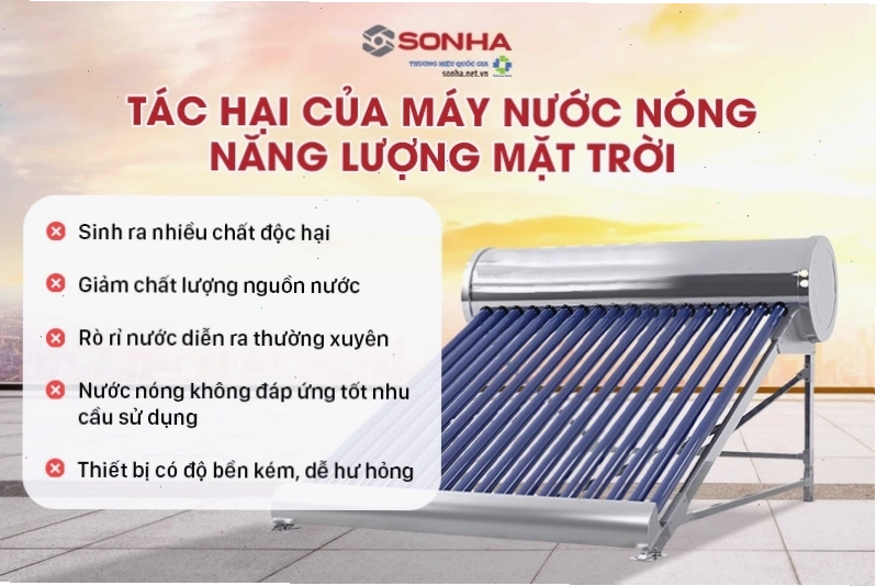 Máy nước nóng năng lượng mặt trời kém chất lượng gây mất an toàn