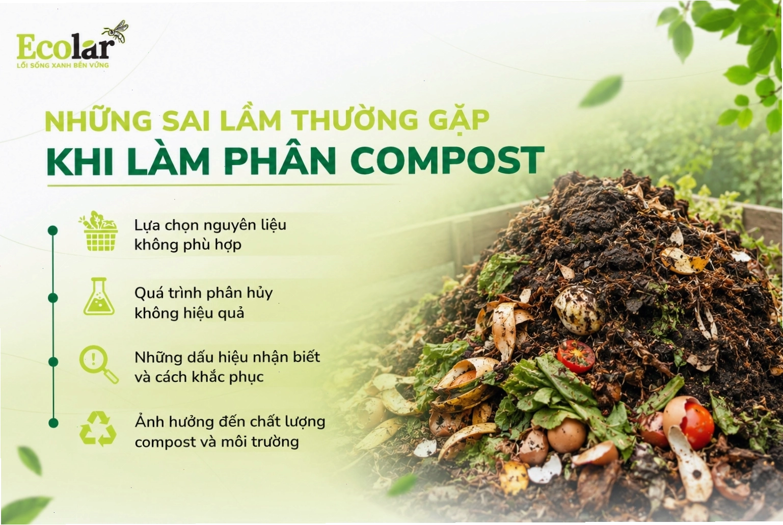 Những sai lầm thường gặp khi làm phân compost