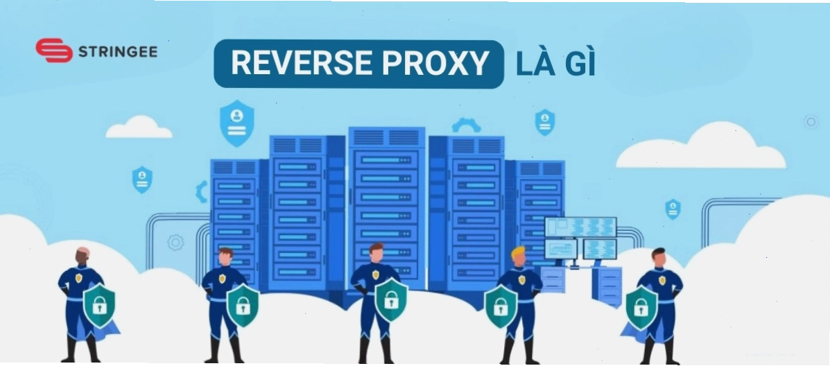 Sơ đồ minh họa cách hoạt động của Reverse Proxy