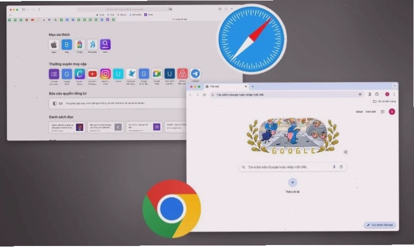 So sánh Safari và Chrome về giao diện và tính năng
