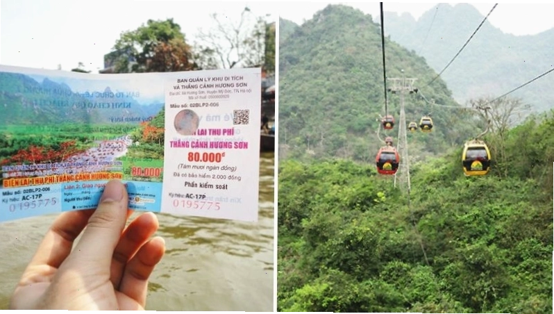 Thông tin về giá vé tham quan và cáp treo tại Chùa Hương