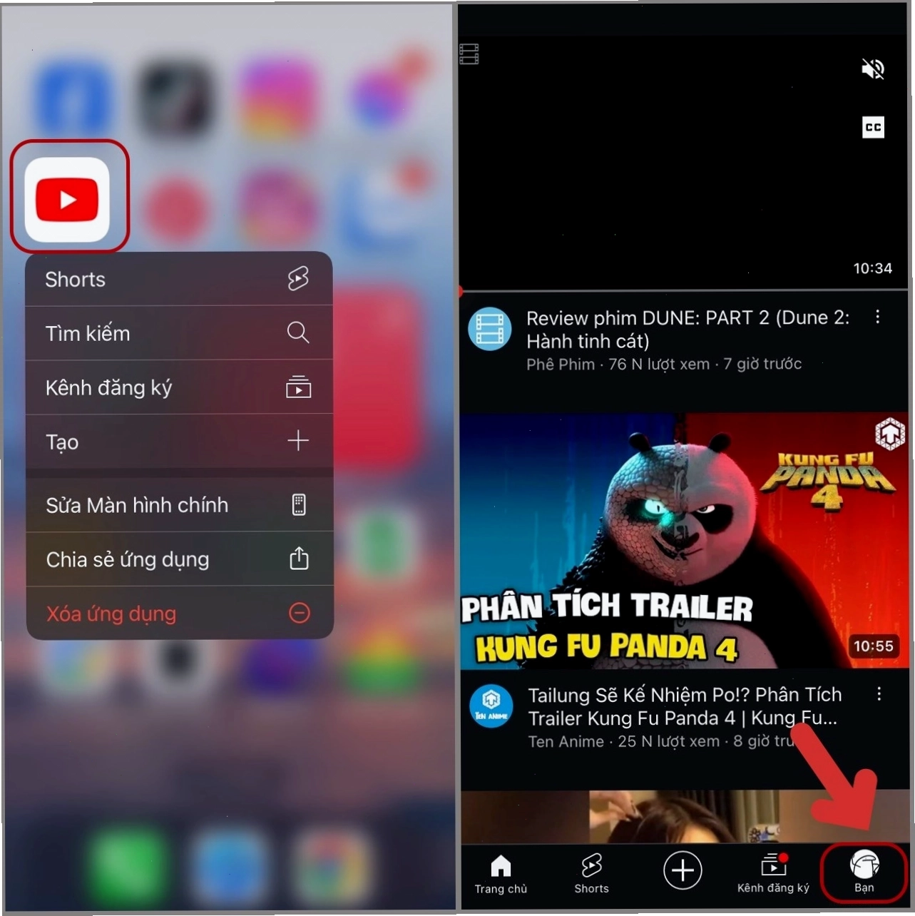 Truy cập cài đặt tài khoản YouTube để tạo kênh mới