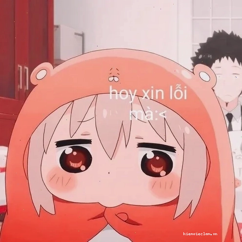 Ảnh chế anime biểu cảm hối lỗi nhẹ nhàng pha chút hài