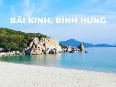 Bãi Kinh - Bãi biển xanh ngọc êm dịu tại đảo Bình Hưng