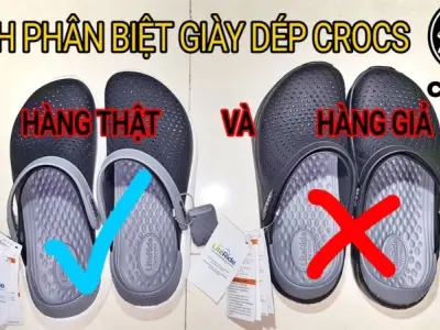 Phân biệt crocs thật giả - Dấu hiệu nhận biết dép fake bằng mắt thường