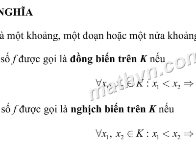 Hàm số nghịch biến là gì? Hướng dẫn xét tính đơn điệu chi tiết 2026