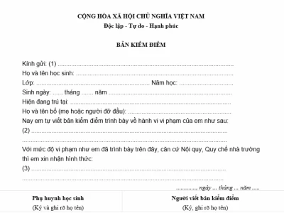 Hướng dẫn chi tiết cách viết bản kiểm điểm cá nhân hiệu quả
